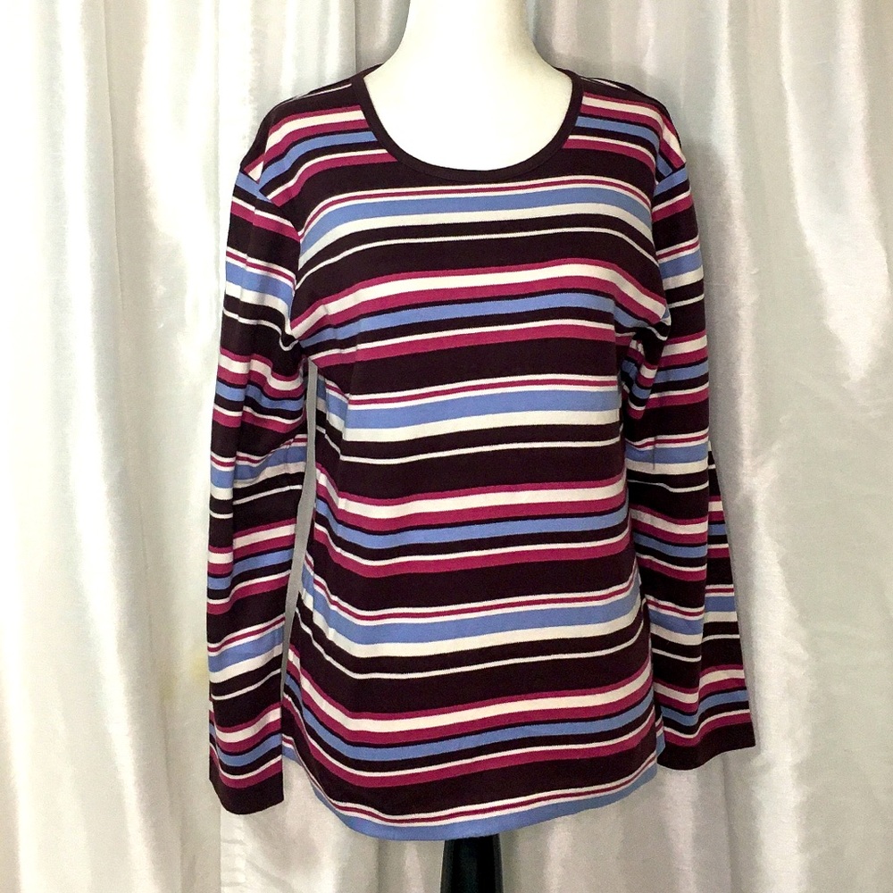 5 for $50!!!Haggar striped long sleeved sweater, size Small.